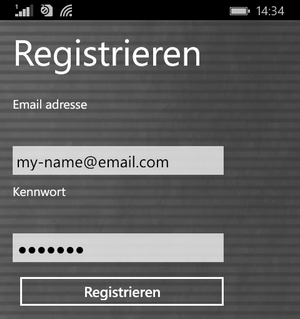 Registrieren der Windows Phone App